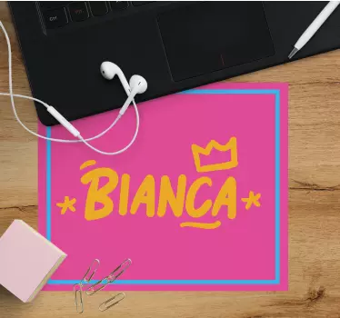 Mouse pad personalizable detalles rosas personalizados - TenVinilo