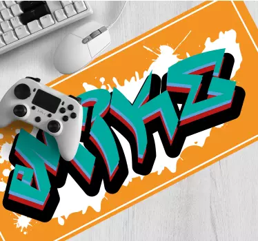 Mouse pad personalizable estilo graffiti vibrante - TenVinilo