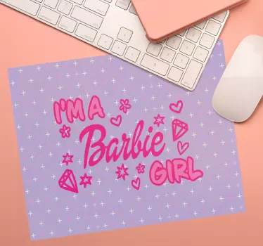 Mouse pad personalizable frase linda en rosa - TenVinilo