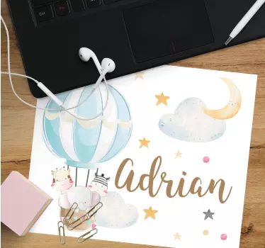 Mouse pad personalizable globo aerostático - TenVinilo