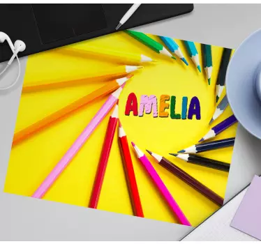 Mouse pad personalizable pantalla de nombre colorida - TenVinilo
