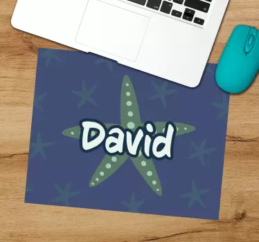 Mouse pad personalizable personalización de nombre estrella - TenVinilo