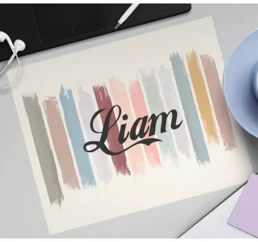 Mouse pad personalizable rayas de brocha coloridas - TenVinilo