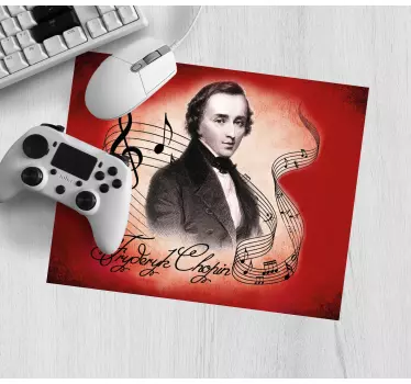 Mouse pad personalizable retrato de compositor famoso - TenVinilo