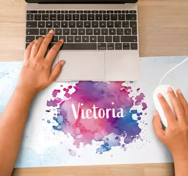 Mouse pad personalizable salpicadura acuarela colorida - TenVinilo