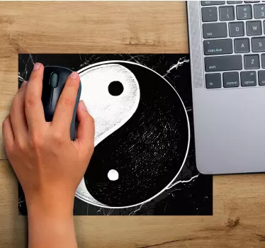 Mouse pad personalizable símbolo yin yang - TenVinilo