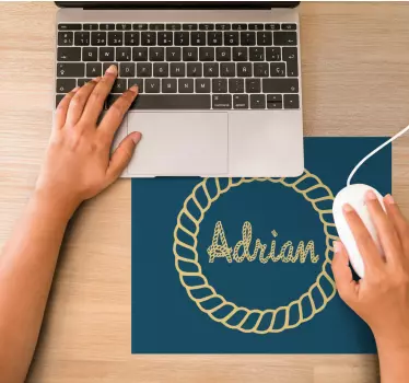 Mouse pad personalizable texto con cuerda personalizada - TenVinilo