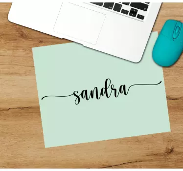 Mouse pad personalizable texto personalizado elegante - TenVinilo