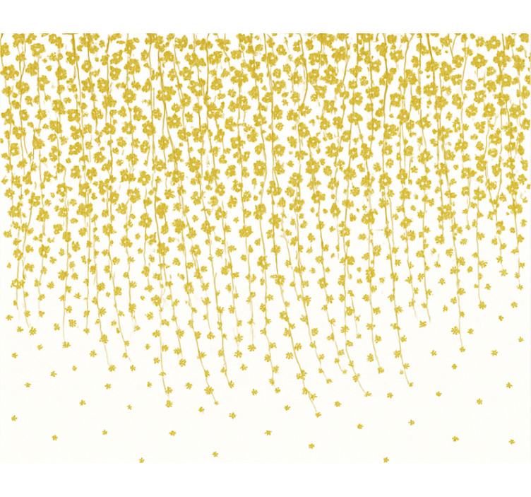 Cortina roller baño cascada de flores - TenVinilo