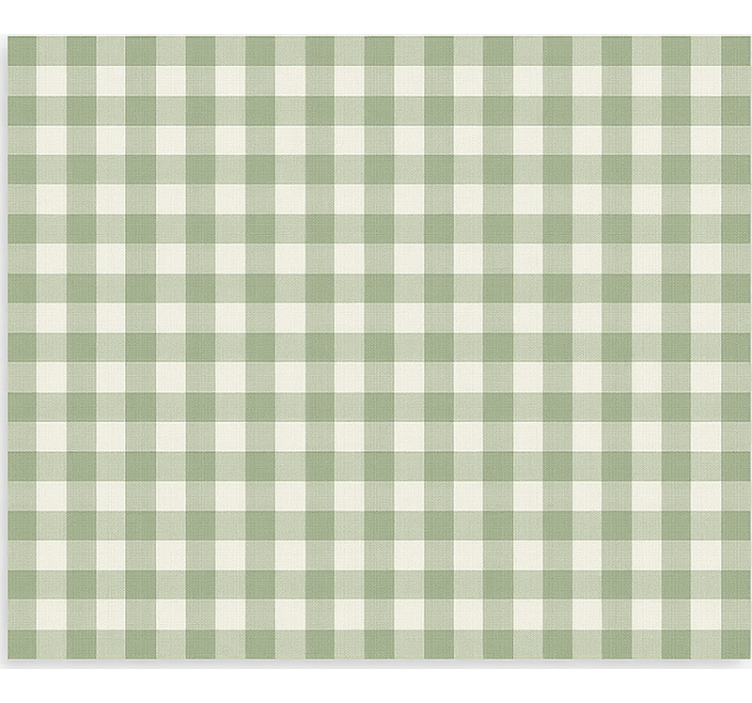 Cortina roller cocina patrón de tela verde - TenVinilo