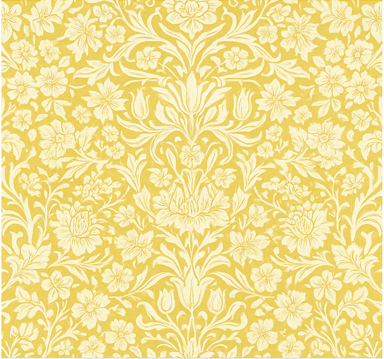 Estor enrollable comedor flores mandala amarillas - TenVinilo