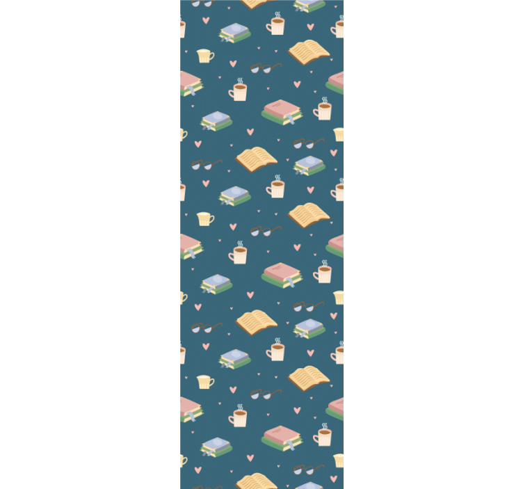 Cortina roller despacho patrón de lectura acogedor - TenVinilo