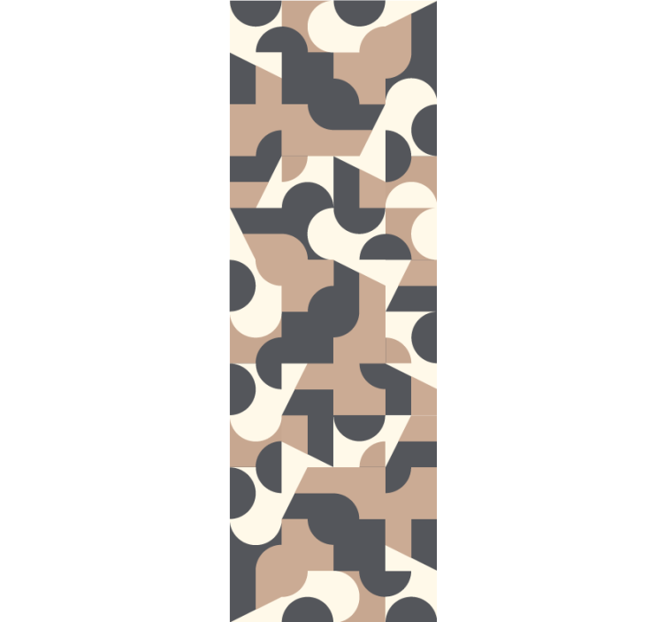 Cortina roller despacho patrón de colores contrastantes - TenVinilo