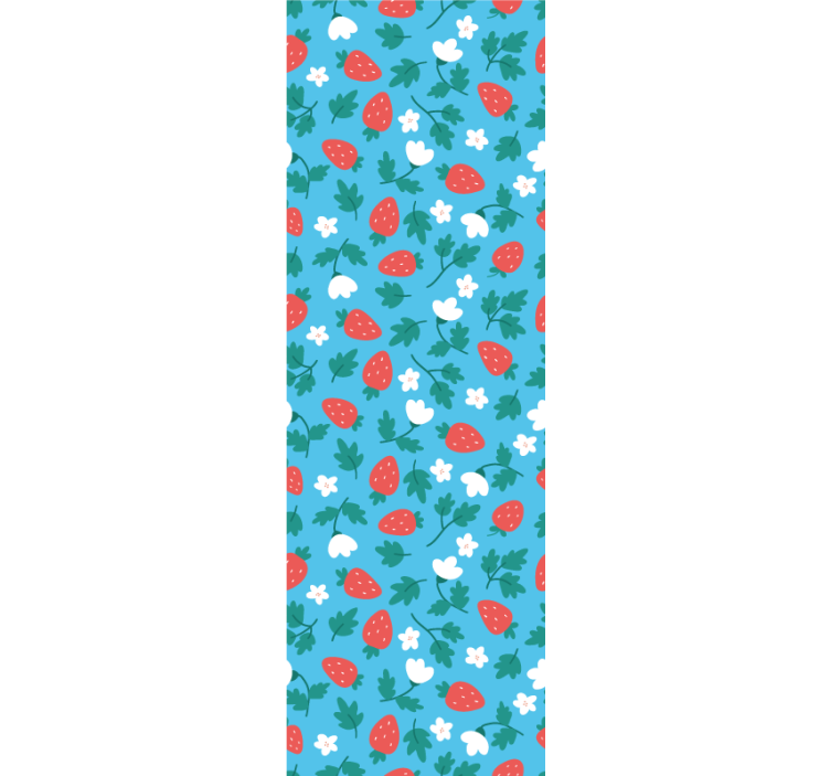 Cortina roller cocina patrón de frutas y flores - TenVinilo