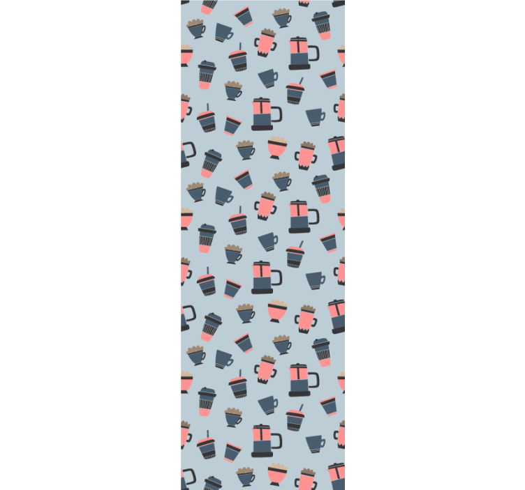 Cortina roller cocina patrón de café para llevar - TenVinilo