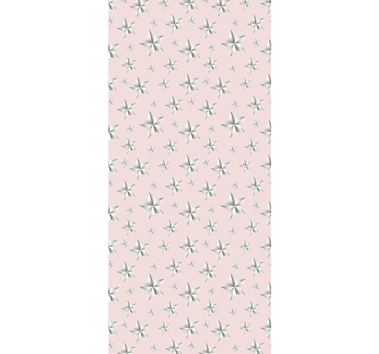 Cortina roller infantil estrellas blancas fondo rosa - TenVinilo