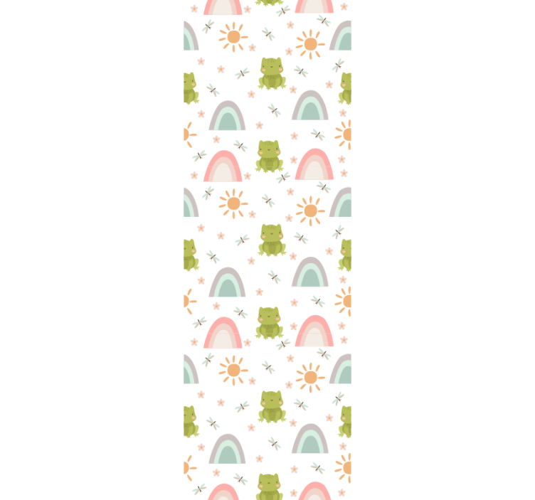Cortina roller infantil diseño de rana tropical - TenVinilo
