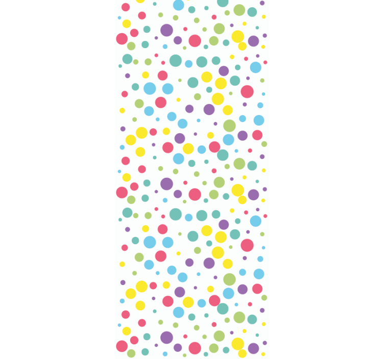 Cortina roller infantil con estampado de lunares coloridos - TenVinilo