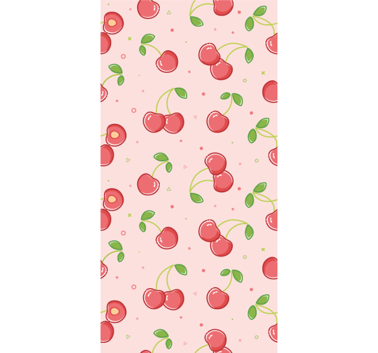 Cortina roller infantil cerezas rosadas - TenVinilo