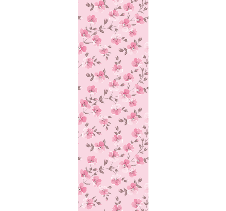 Cortina roller infantil flores rosadas lindas - TenVinilo