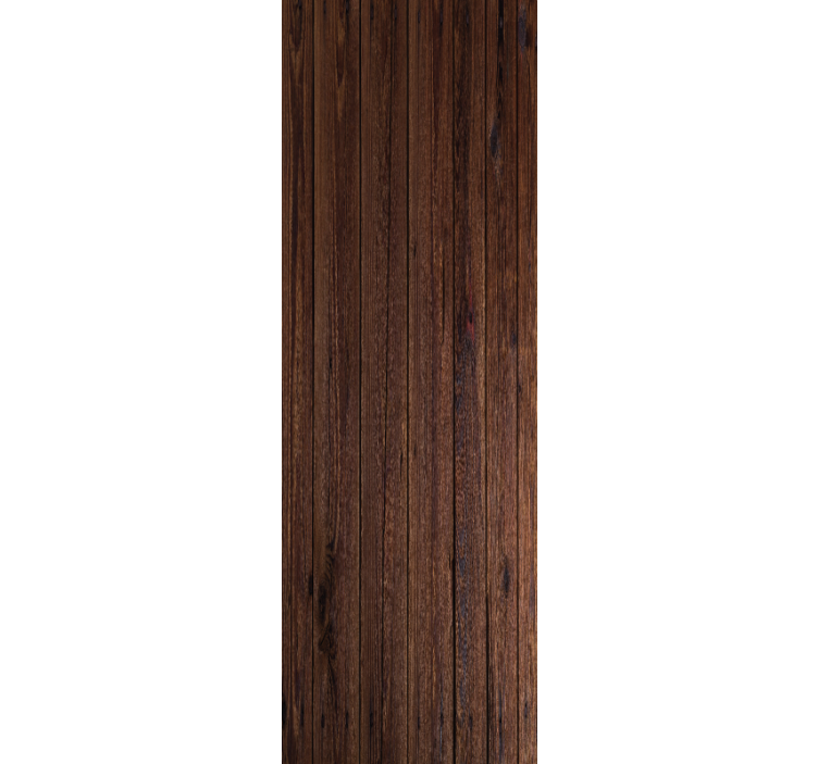 Cortina roller oficina tablones de madera rústica marrón - TenVinilo