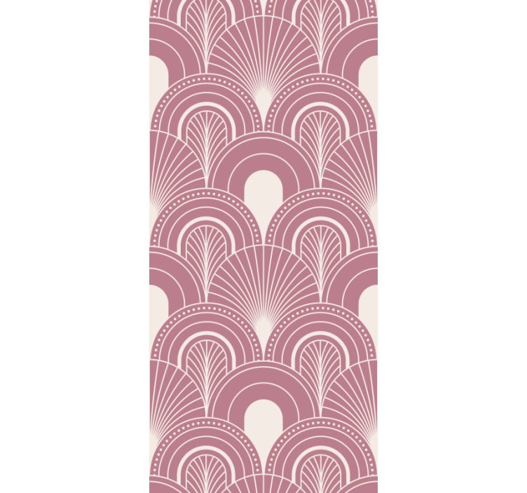 Cortina roller oficina estilo decorativo arco rosa dorado - TenVinilo