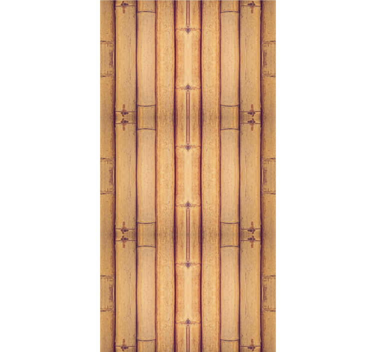 Cortina roller oficina efecto textura madera bambú - TenVinilo