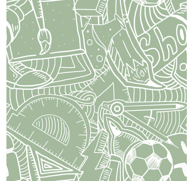 Cortina roller juvenil tiza escolar verde - TenVinilo