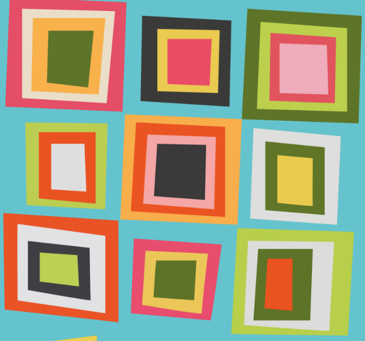 Cortina roller juvenil a cuadros coloridos - TenVinilo