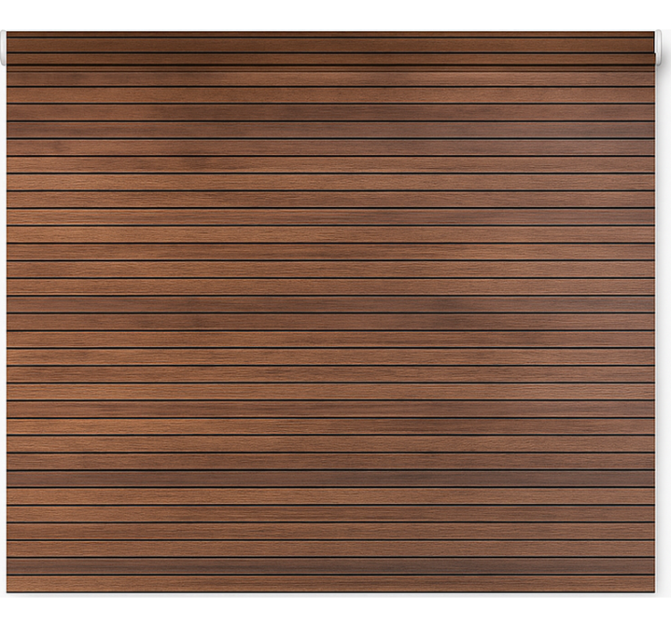Cortina roller textura lamas de madera nogal paralelas - TenVinilo