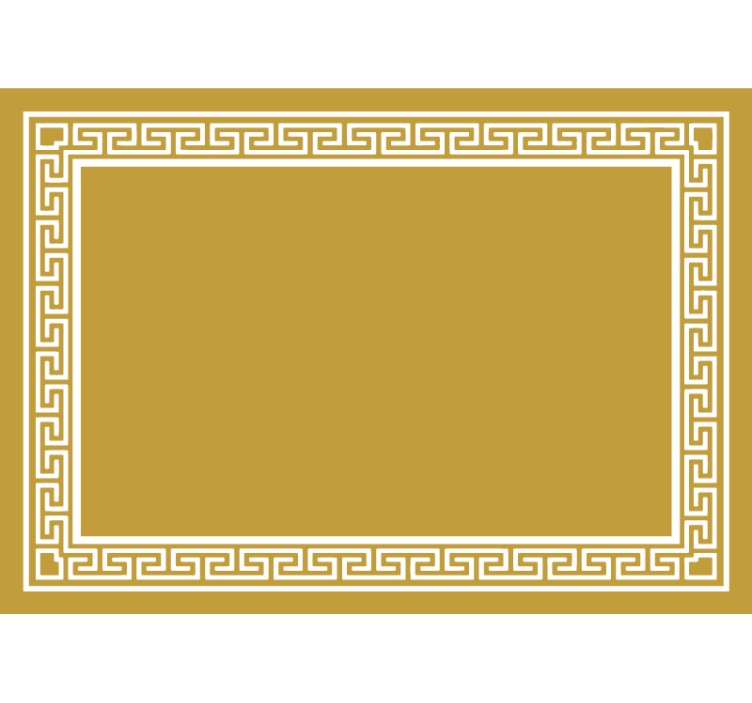 Cortina roller amarilla diseño griego - TenVinilo