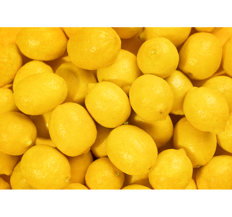 Cortina roller amarilla limones - TenVinilo