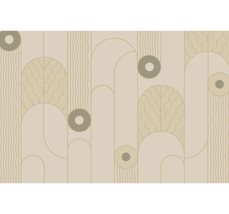 Cortina roller beige líneas abstractas - TenVinilo