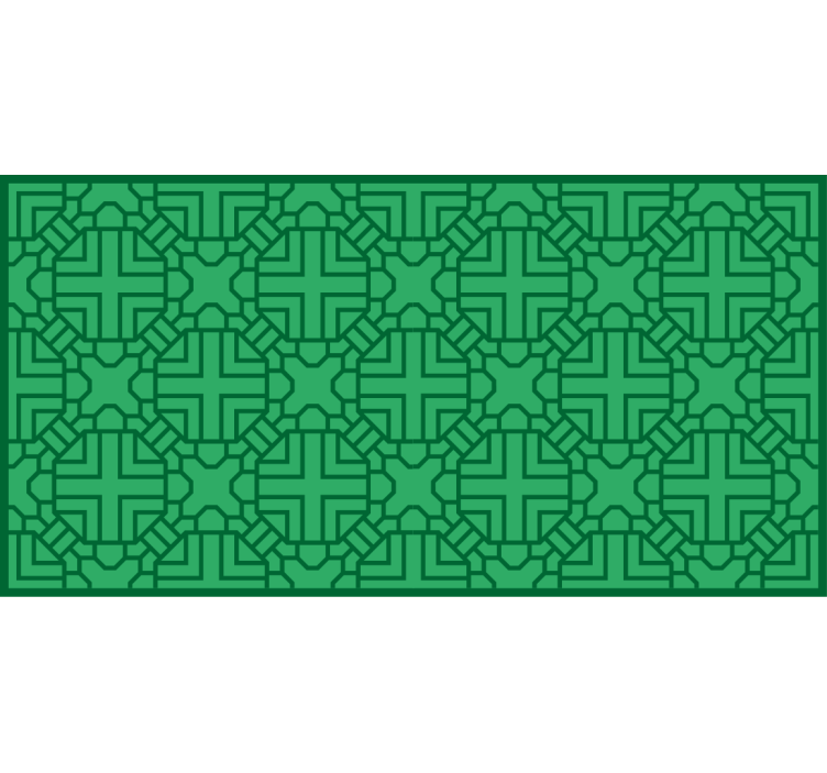 Cortina roller verde patrón coreano - TenVinilo