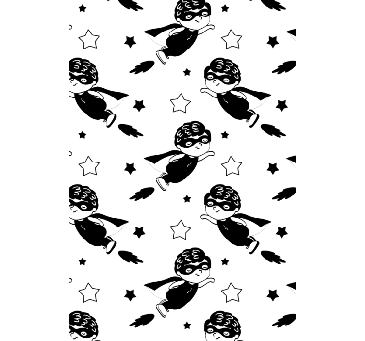 Cortina roller para bebé patrón de vuelo de superhéroe - TenVinilo