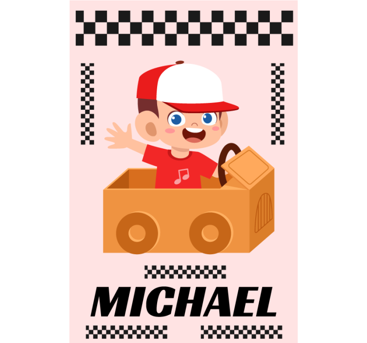 Cortina roller personalizable aventura de carreras animada - TenVinilo