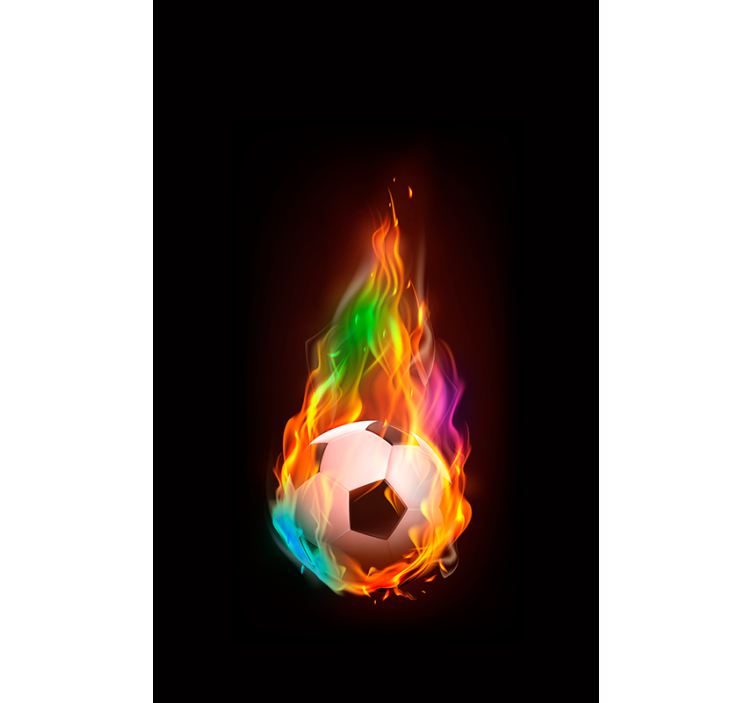 Estor enrollable fútbol pelota fuego multicolor - TenVinilo