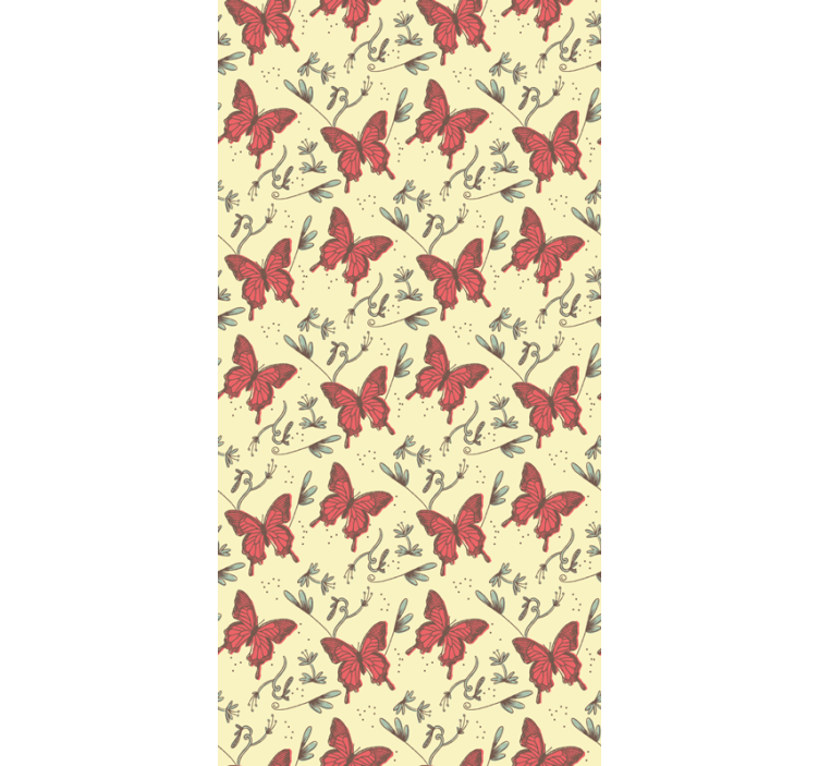 Cortina roller mariposas estilo jardin - TenVinilo