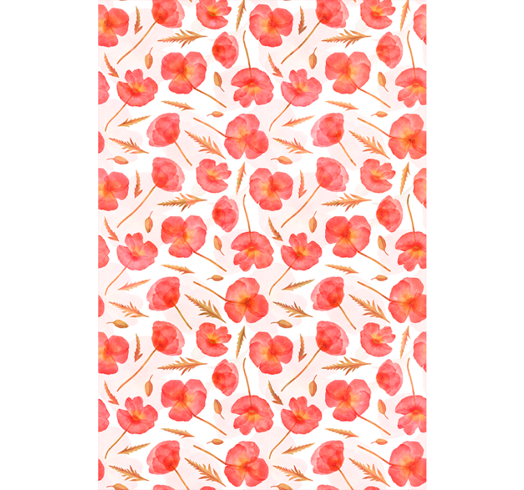 Cortina roller flores delicados patrones florales - TenVinilo