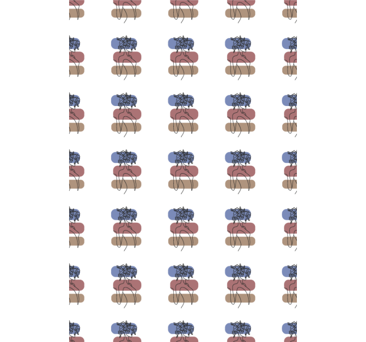 Cortina roller floral diseño geométrico de mujer. - TenVinilo