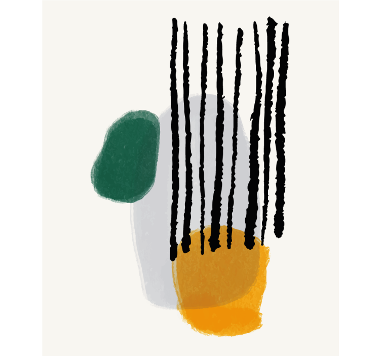 Cortina roller moderno formas abstractas con lineas - TenVinilo