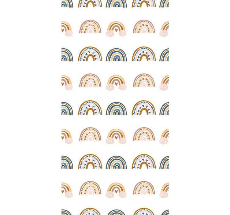 Cortina roller infantil motivos nórdicos de arcoíris - TenVinilo