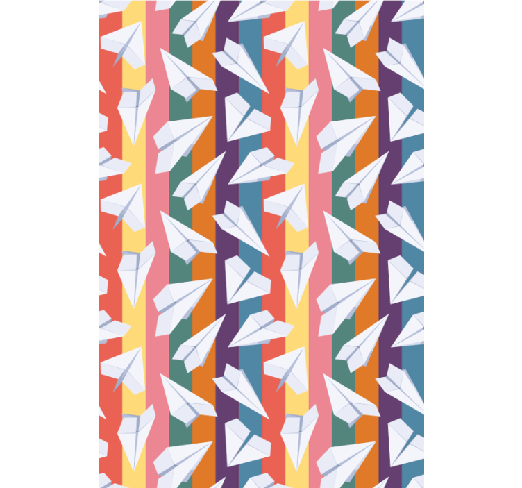 Cortina roller divertida vuelo de aviones de papel - TenVinilo