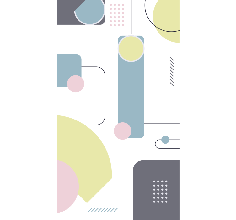 Cortina roller moderno juego de formas geométricas - TenVinilo