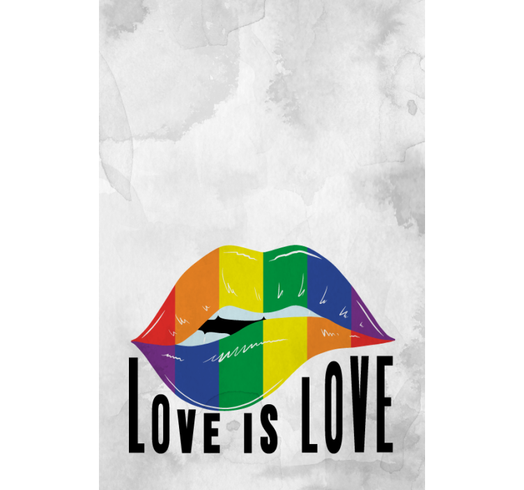 Cortina roller frase arte labial de arcoíris - TenVinilo