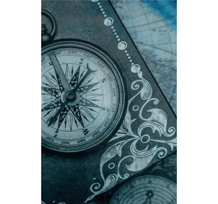 Cortina roller elementos de diseño de brújula - TenVinilo