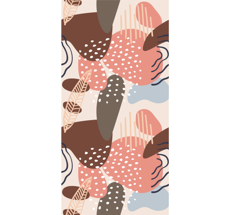 Cortina roller moderno formas de patrones orgánicos - TenVinilo