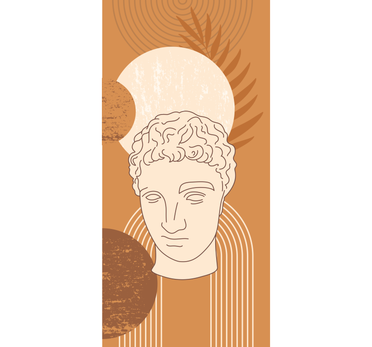 Cortina roller dibujos diseño de escultura clásica - TenVinilo