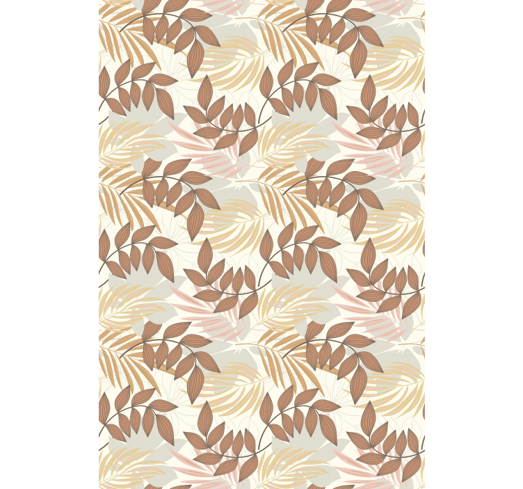 Cortina roller flores delicado patrón de hojas - TenVinilo