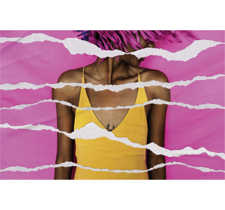 Cortina roller dibujos efecto de papel rasgado - TenVinilo